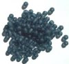 50 6mm Matte Montana Blue Round Glass Beads